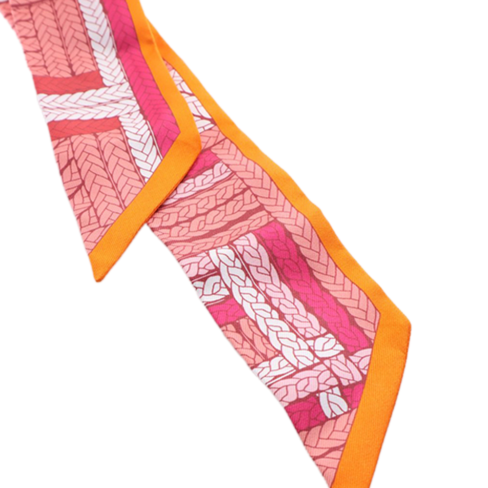 Pre-Loved Hermes Tresses H Silk Twilly Scarf - Picture 2 of 6